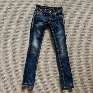Rock Revival Jeans Women’s Size 24x32 blue bedazzled Berry/Straight